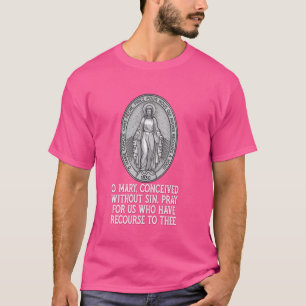 T-shirt Médaille Miraculeuse Marie Notre Dame Catholique