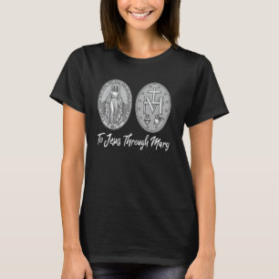 T-shirt Médaille Miraculeuse Marie Notre Dame Catholique 1
