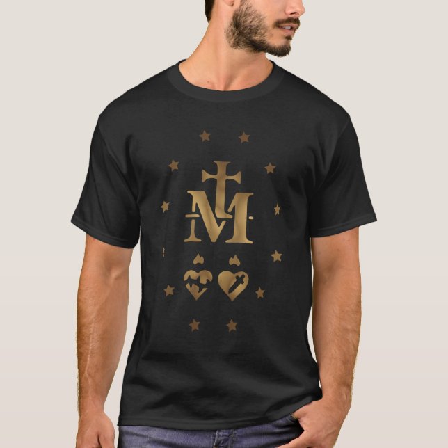 T-shirt Médaille miraculeuse, Médaille de Notre-Dame de la (Devant)