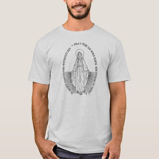 T-SHIRT MÉDAILLE MIRACULEUSE PAR EKLEKTIX (Devant)
