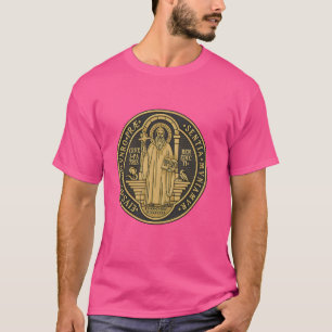 T-shirt Médaille Saint-Benoît Traditionnel Latin catholiqu
