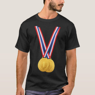 T-shirt Médailles D'Or - Chemise Drôle Pour Les Gagnants E