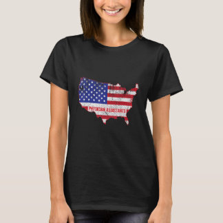 T-shirt Médecin américain vintage Assistant Drapeau améric