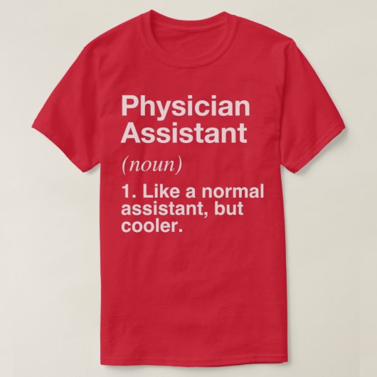 T-shirt Médecin Assistant Définition amusante définie (Design devant)