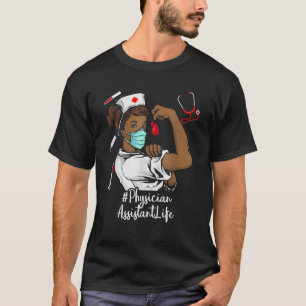 T-shirt Médecin Assistant Infirmière noire Histoire noire 