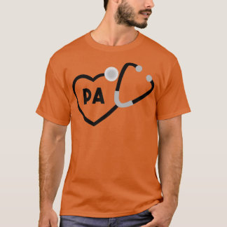 T-shirt Médecin Assistant Stethoscope Noir