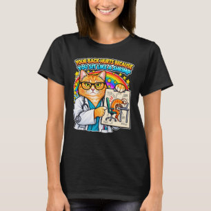 T-shirt Médecin Chat Sarcastique Blague de Posture Drôle