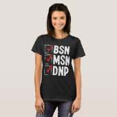 T-shirt Médecin DNP MSN BSN DNP Infirmière DNP Degré DNP (Devant entier)