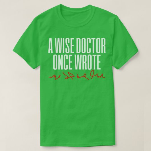 T-shirt Médecin écriture manuscrite Médicale (Design devant)