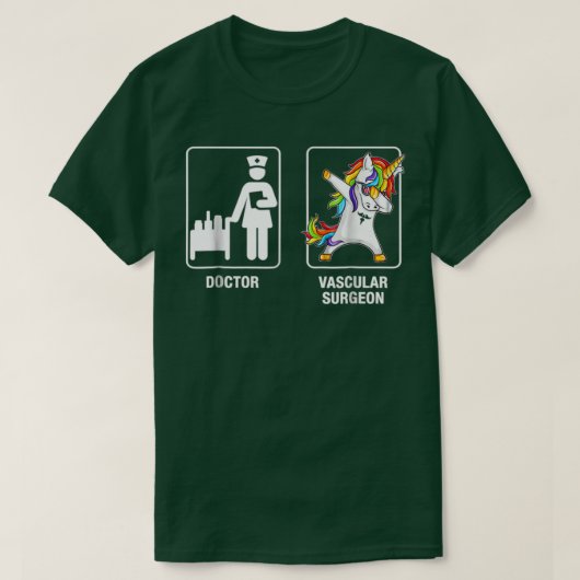 T-shirt Médecin Et Chirurgien Vasculaire Unicorn Dabbing C (Design devant)