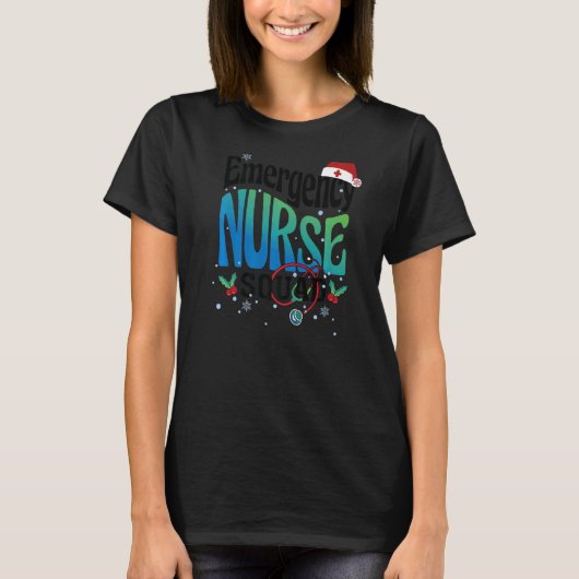 T-shirt Médecin infirmier de Noël EMT d'urgence de Stethos (Devant)