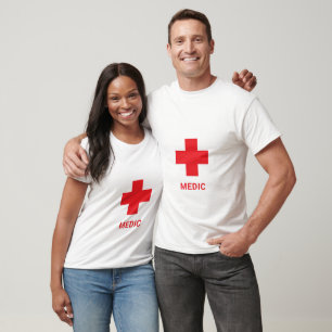 T-shirt MÉDECIN & Premiers Secours, Croix, Ambulance, Doct