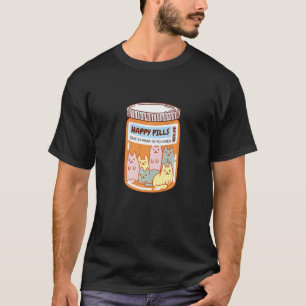T-shirt Médecin Prescrit Kitten Chat Happy Pilules Flacon