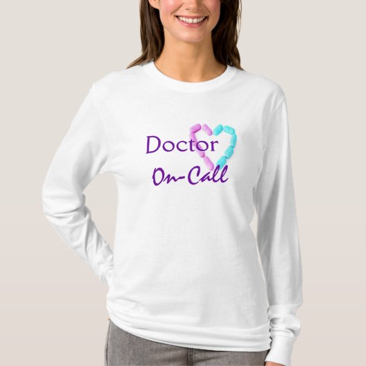 T-shirt Médecin Sur Demande En Blanc (Devant)