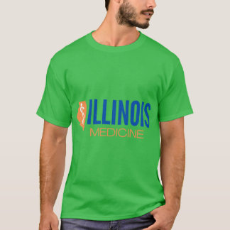T-shirt médecine de l'illinois en orange et bleu