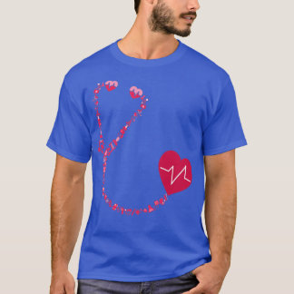 T-shirt Médecine Lover Stethoscope Coeur Infirmière