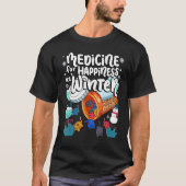 T-shirt Médecine Pour Le Bonheur À Hiver Chat Gummies Mate (Devant)