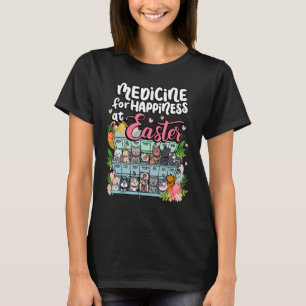 T-shirt Médecine pour le bonheur à Pâques Clowder Chats H