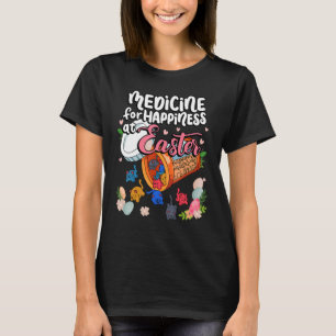 T-shirt Médecine pour le bonheur à Pâques Clowder Chats H