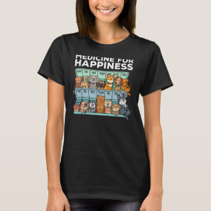 T-shirt Médecine Pour Le Bonheur Boîte À Pilules Animaux P