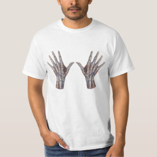 T-shirt Médecine vintage, Anatomie humaine Doigts