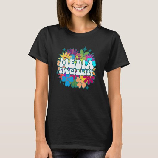 T-shirt Media Specialist School Library Appreciation Week (Devant)