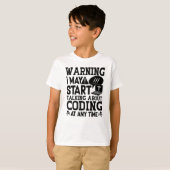 T-shirt Medical Coder Coding Warning I May Start Talking (Devant entier)