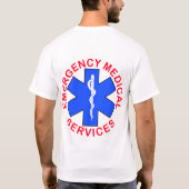 T-shirt médical de secours de délivrance du feu de (Dos)