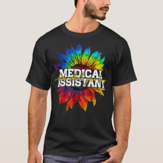 T-shirt Médicale assistant tournesol tiedye Classic