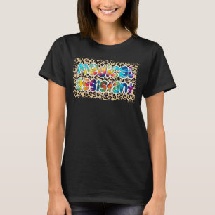 T-shirt Médicale Assistant Vie Tie teinture Leopard