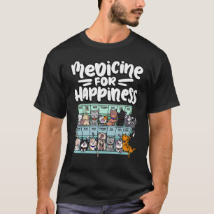 T-shirt médicament pour boite de pilule de bonheur races d
