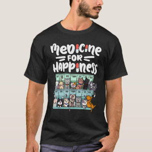 T-shirt médicament pour boite de pilule de bonheur races d