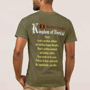 T-shirt médiéval de village de forêt boréale