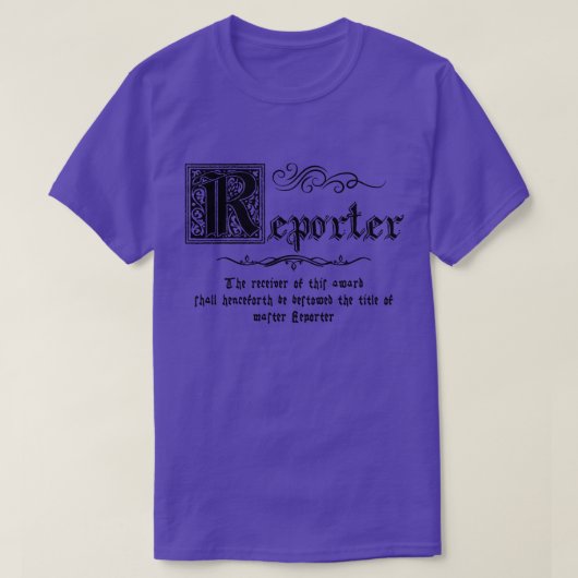 T-shirt Médiéval Master Reporter (Design devant)