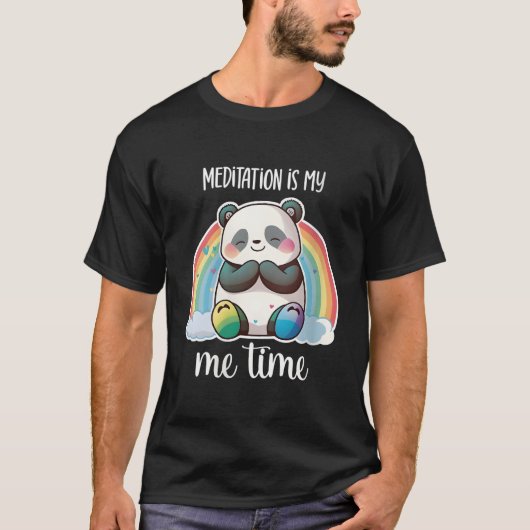 T-shirt Meditating Panda Bear Yoga Meditating Panda Medita (Devant)