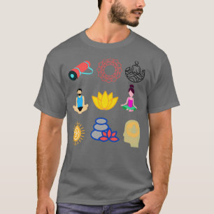 T-shirt Méditation autocollants de yoga