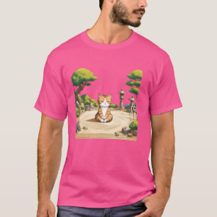 T-shirt Méditation Bonsai Kitten Lover japonais Art Cute C