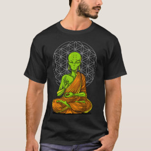 T-shirt Méditation Bouddha Alien