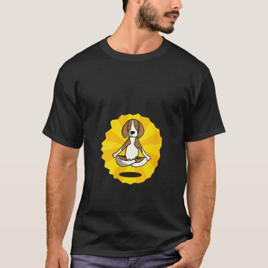 T-shirt Méditation de chiens pour femmes Yoga Beagle Labra (Devant)