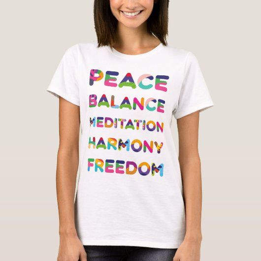 T-shirt Méditation de l'équilibre de la paix Harmonie Libe (Devant)