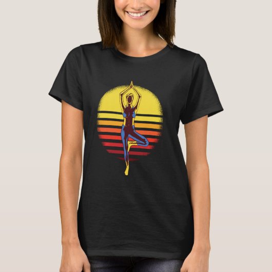 T-shirt Méditation de yoga avec corps de femme (Devant)