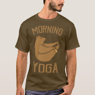 T-shirt Méditation de Yoga Lover Yoga Ours Yoga Premi