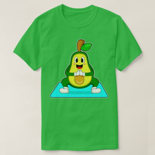 T-shirt Meditation du Yoga Avocado (Design devant)