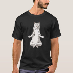 T-shirt Méditation du yoga Chat britannique Shorthair