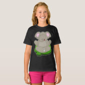 T-shirt Méditation du Yoga Fitness Elephant (Devant entier)