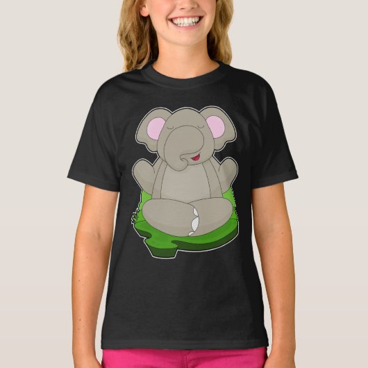 T-shirt Méditation du Yoga Fitness Elephant (Devant)