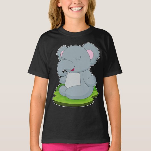T-shirt Méditation du Yoga Fitness Elephant (Devant)