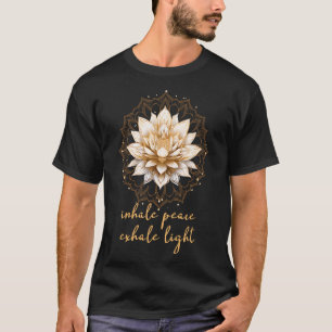 T-shirt Méditation Ésotérique Lotus Inspirez Paix Expirez