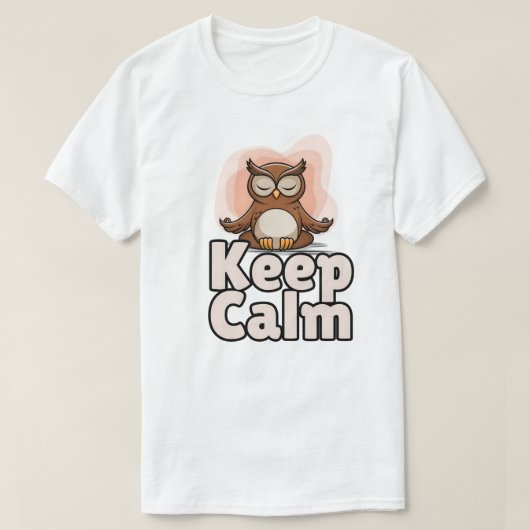 T-shirt méditation hibou yoga pose (Design devant)