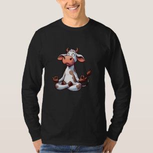 T-shirt Méditation Vache Yoga Pose Relaxant Animal